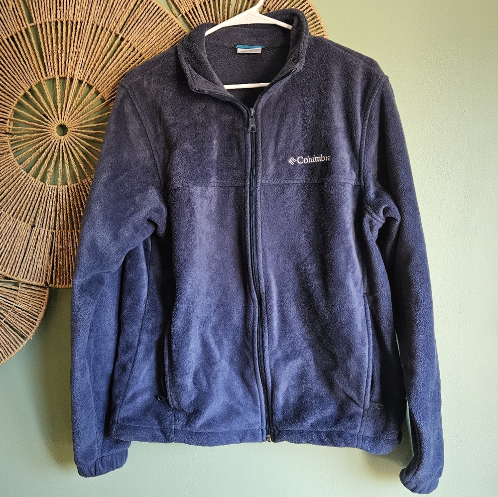 Columbia Men's Navy Fleece Zip-Up Jacket